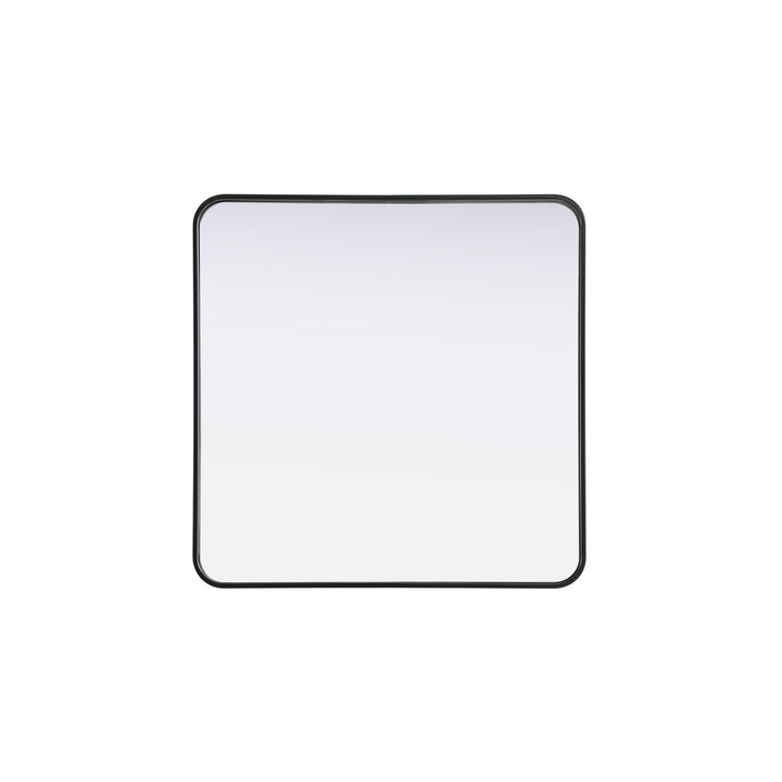 Contour Metal Square Mirror 30X30 In Black by Elegant Decor