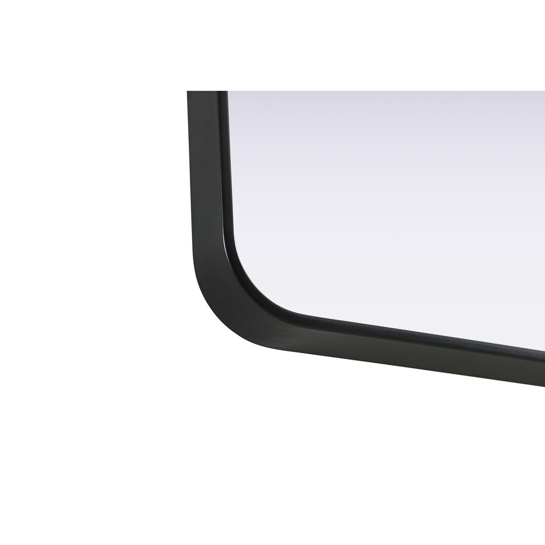 Contour Metal Square Mirror 30X30 In Black