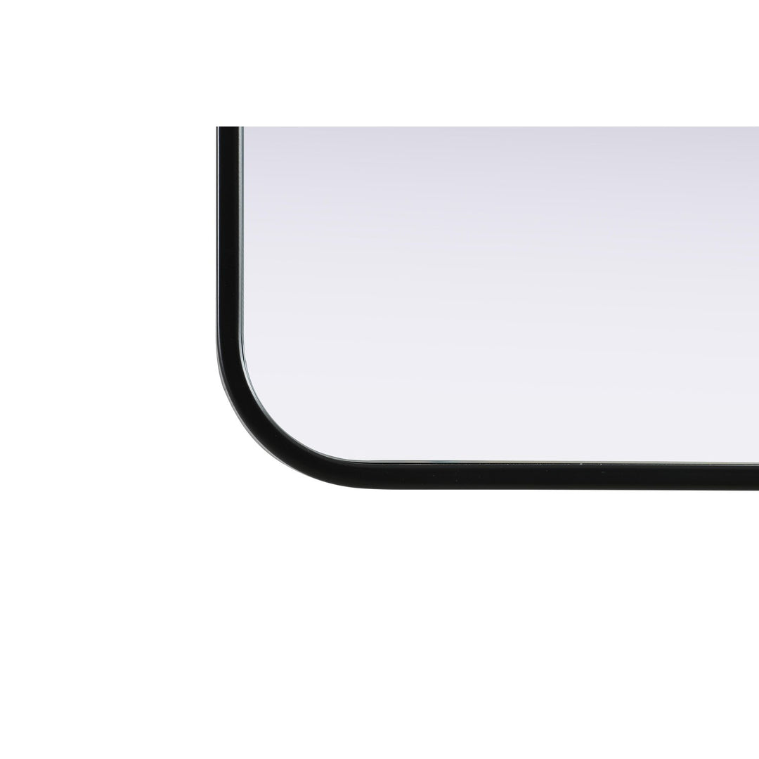 Contour Metal Square Mirror 30X30 In Black