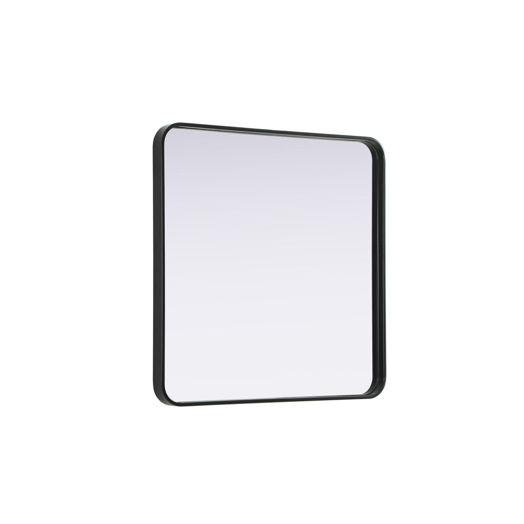 Contour Metal Square Mirror 30X30 In Black