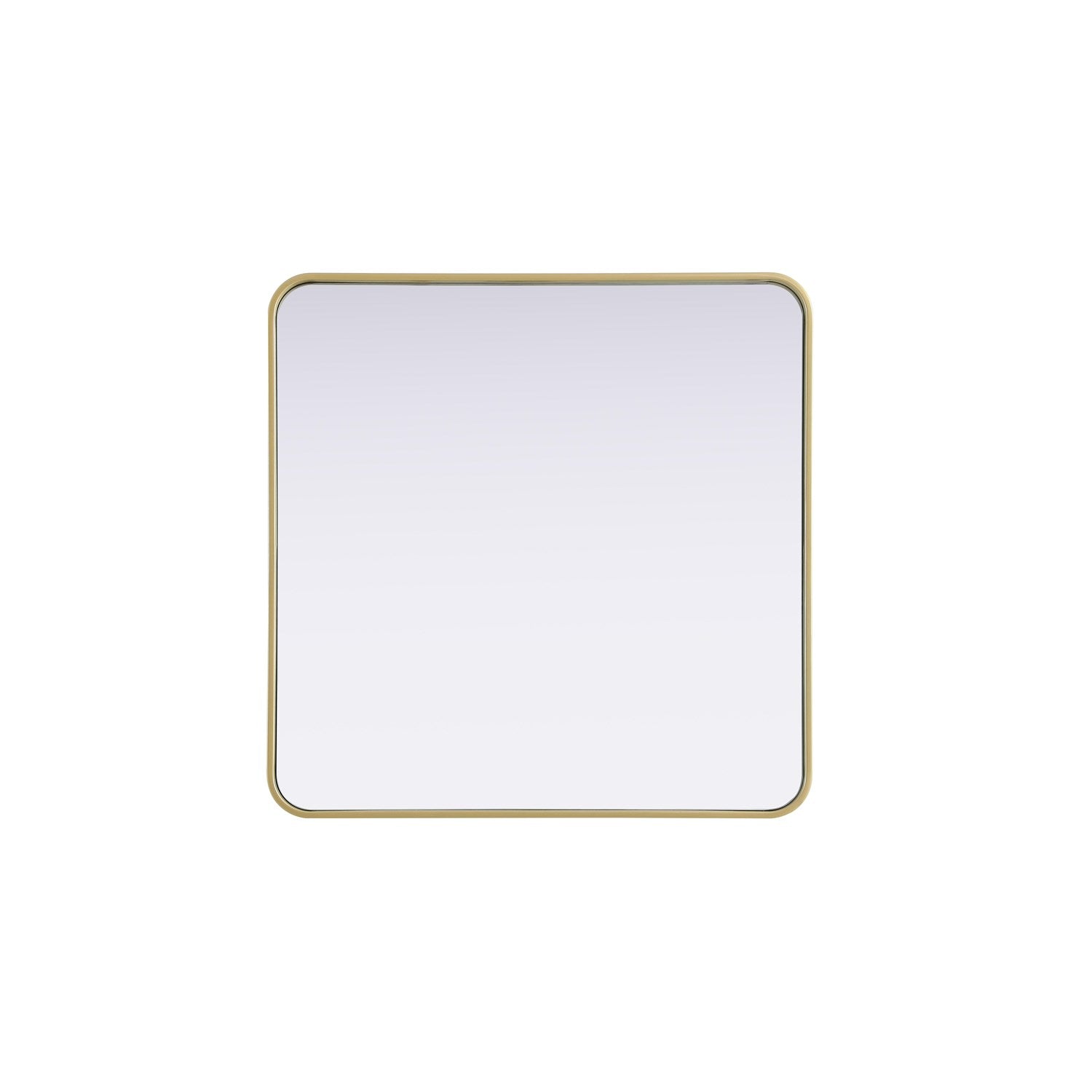 Contour Metal Square Mirror 30X30 In Brass by Elegant Decor