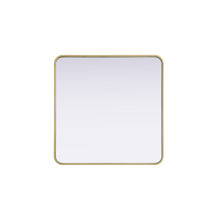 Contour Metal Square Mirror 30X30 In Brass by Elegant Decor