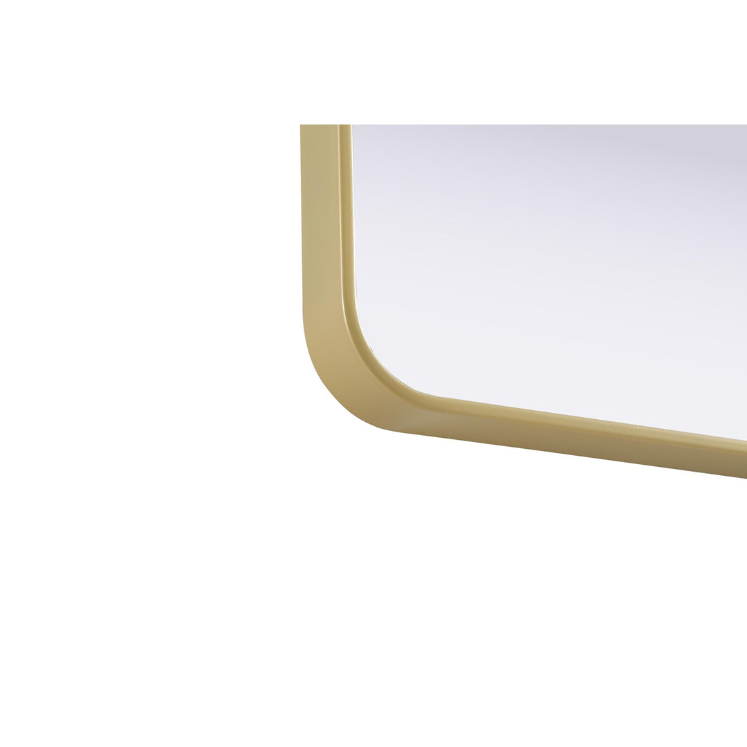 Contour Metal Square Mirror 30X30 In Brass