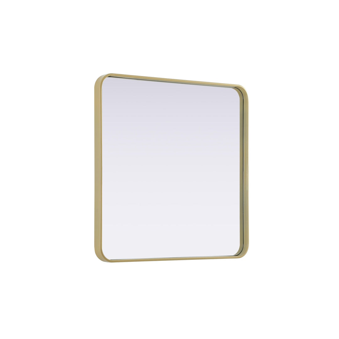 Contour Metal Square Mirror 30X30 In Brass