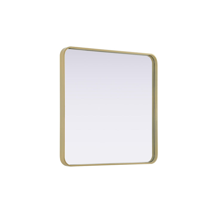 Contour Metal Square Mirror 30X30 In Brass