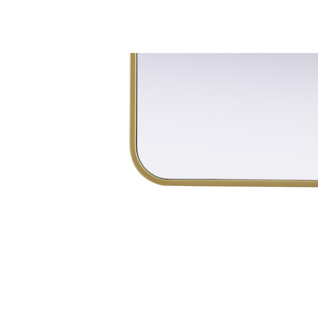 Contour Metal Square Mirror 30X30 In Brass
