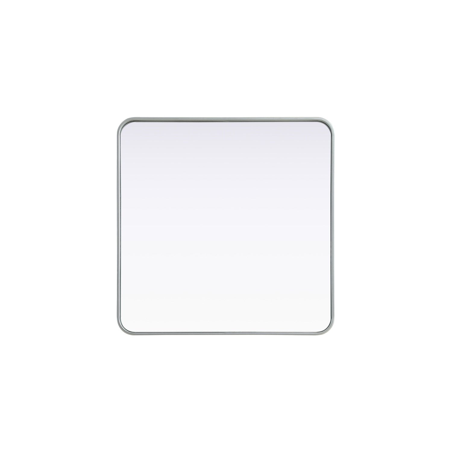 Contour Metal Square Mirror 30X30 In Silver by Elegant Decor