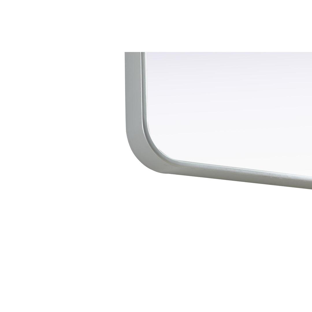 Contour Metal Square Mirror 30X30 In Silver