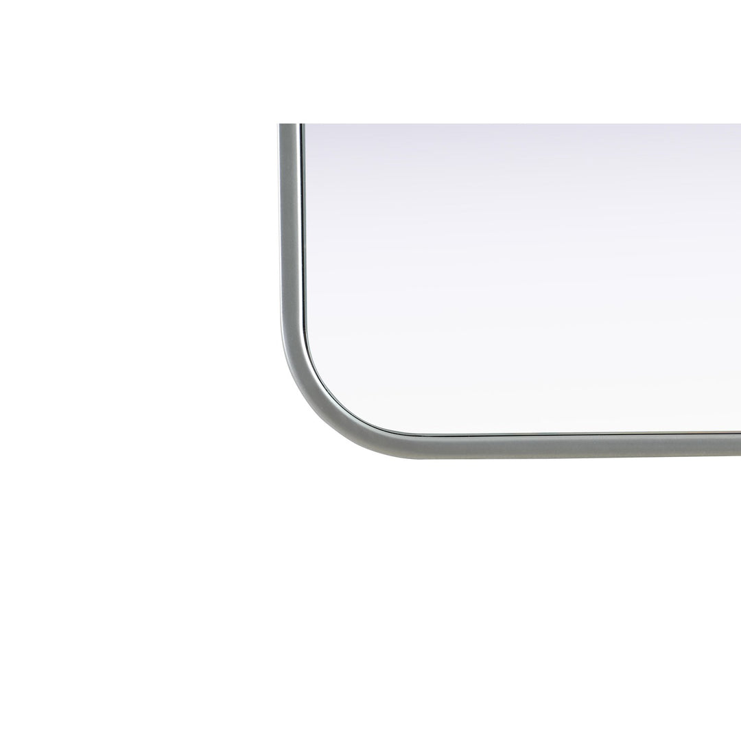 Contour Metal Square Mirror 30X30 In Silver