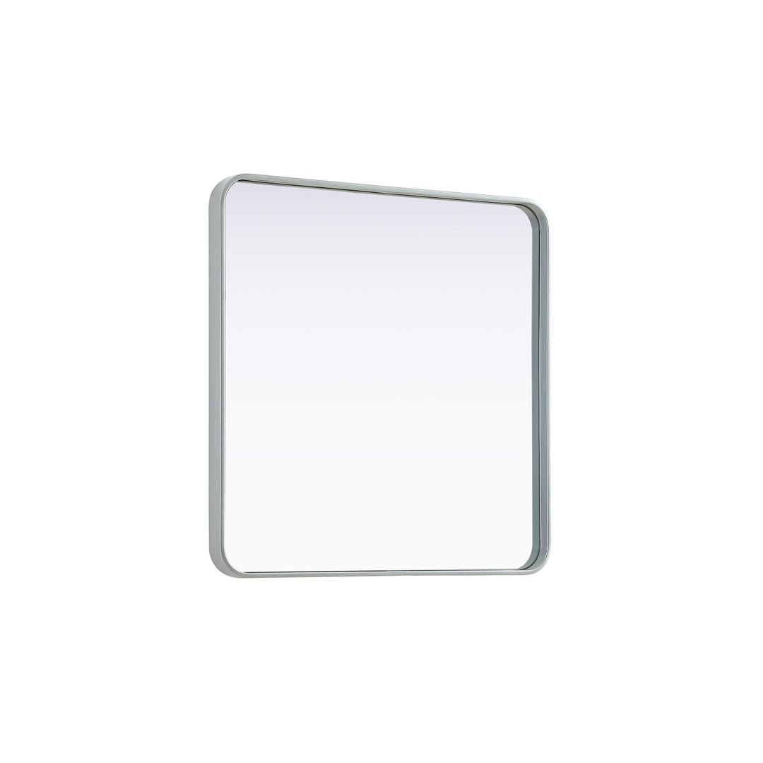 Contour Metal Square Mirror 30X30 In Silver