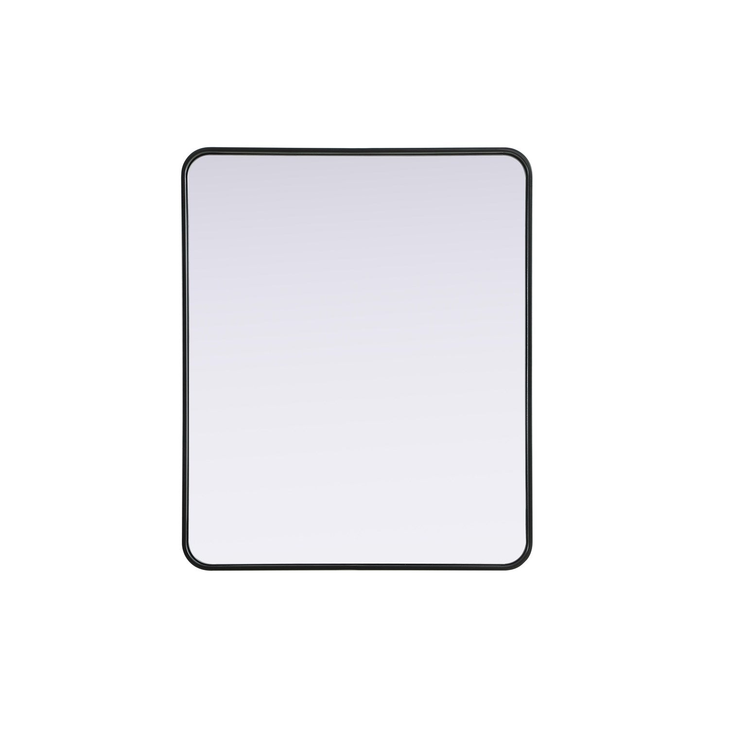 Contour Metal Rectangle Mirror 30X36 In Black by Elegant Decor