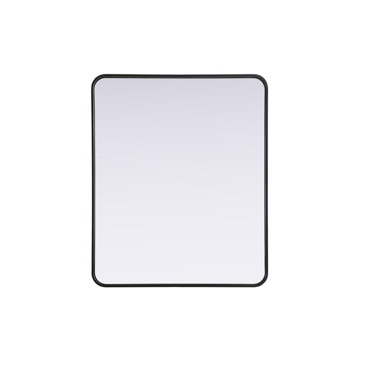 Contour Metal Rectangle Mirror 30X36 In Black by Elegant Decor