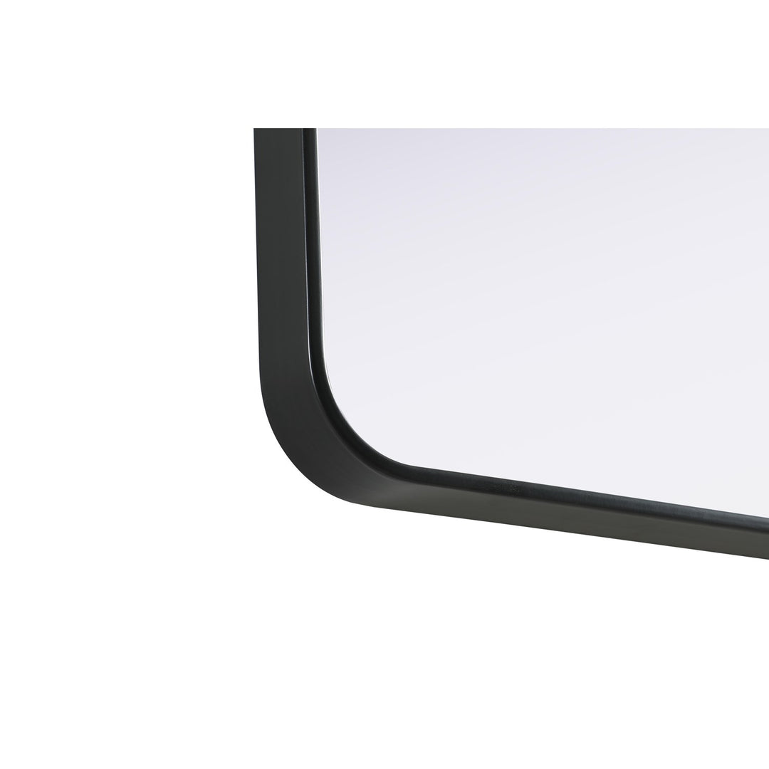 Contour Metal Rectangle Mirror 30X36 In Black