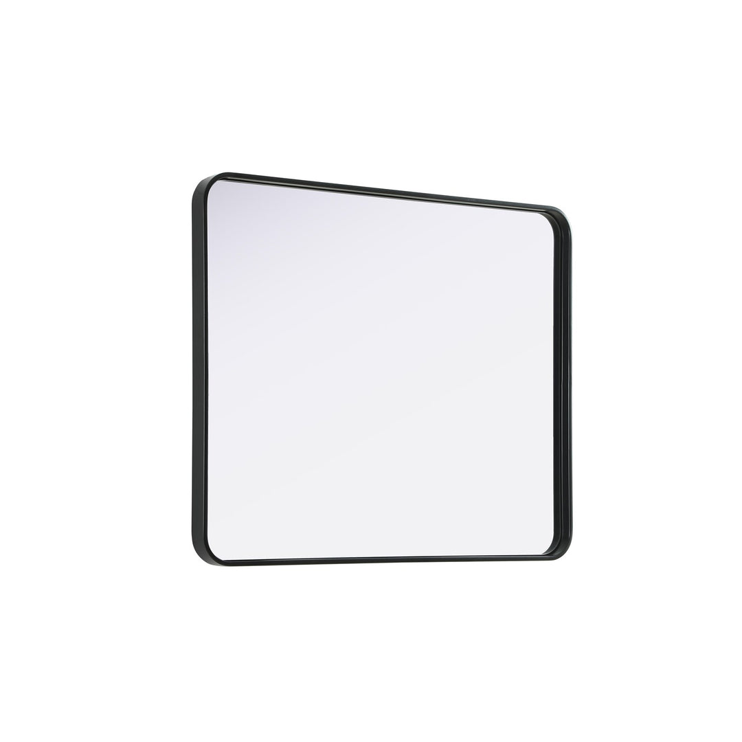 Contour Metal Rectangle Mirror 30X36 In Black