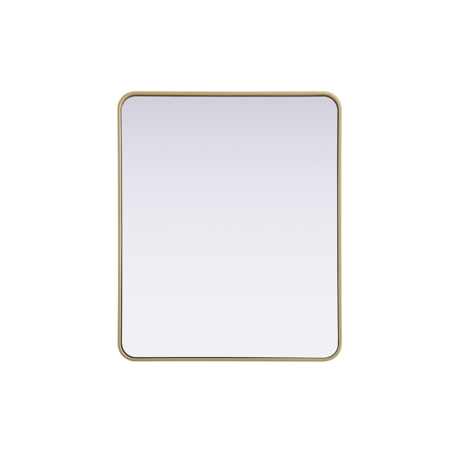 Contour Metal Rectangle Mirror 30X36 In Brass by Elegant Decor