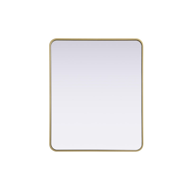 Contour Metal Rectangle Mirror 30X36 In Brass by Elegant Decor