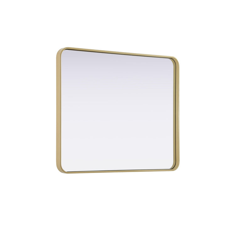Contour Metal Rectangle Mirror 30X36 In Brass