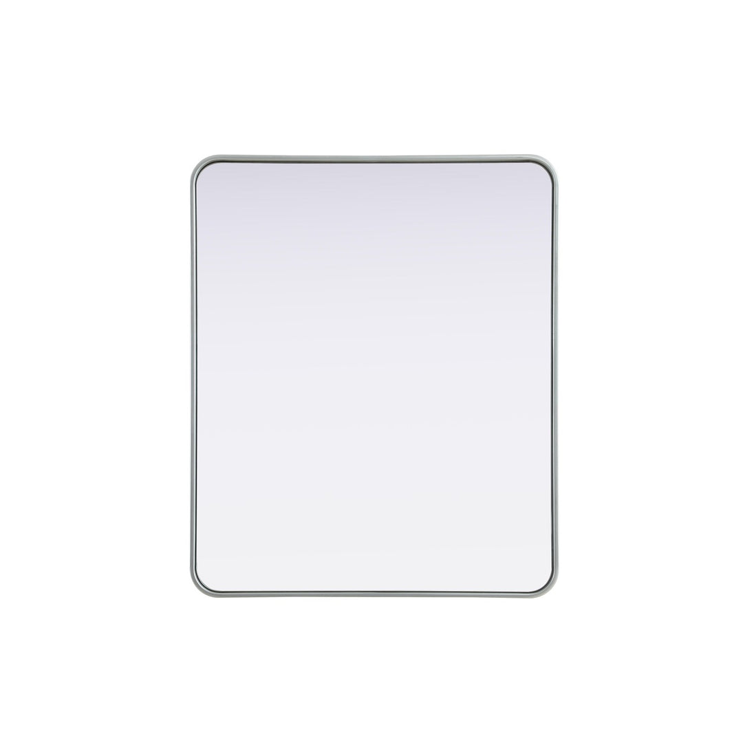 Contour Metal Rectangle Mirror 30X36 In Silver by Elegant Decor