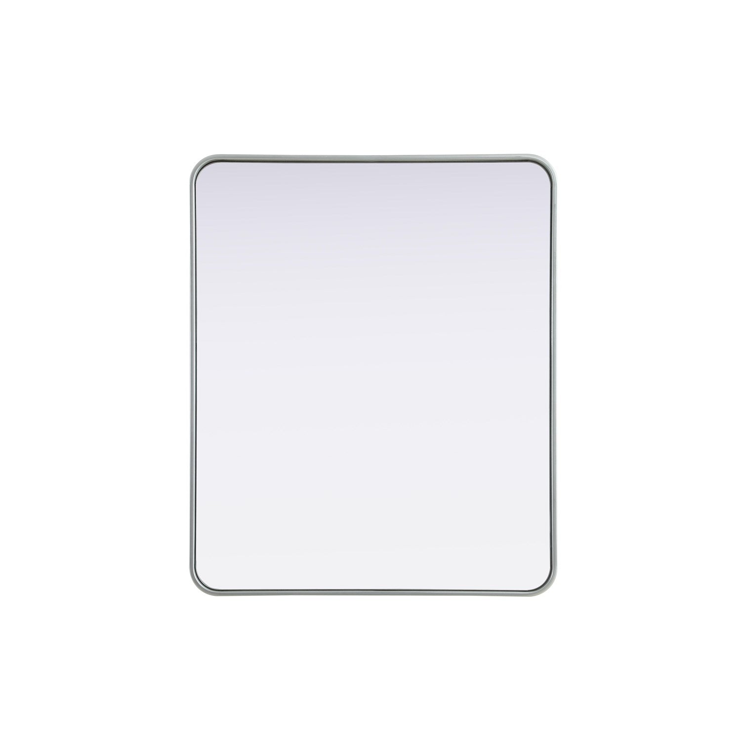 Contour Metal Rectangle Mirror 30X36 In Silver by Elegant Decor