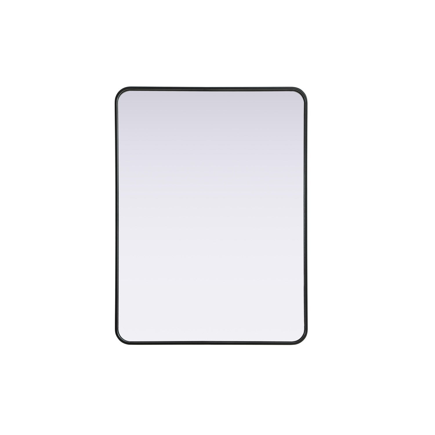 Contour Metal Rectangle Mirror 30X40 In Black by Elegant Decor