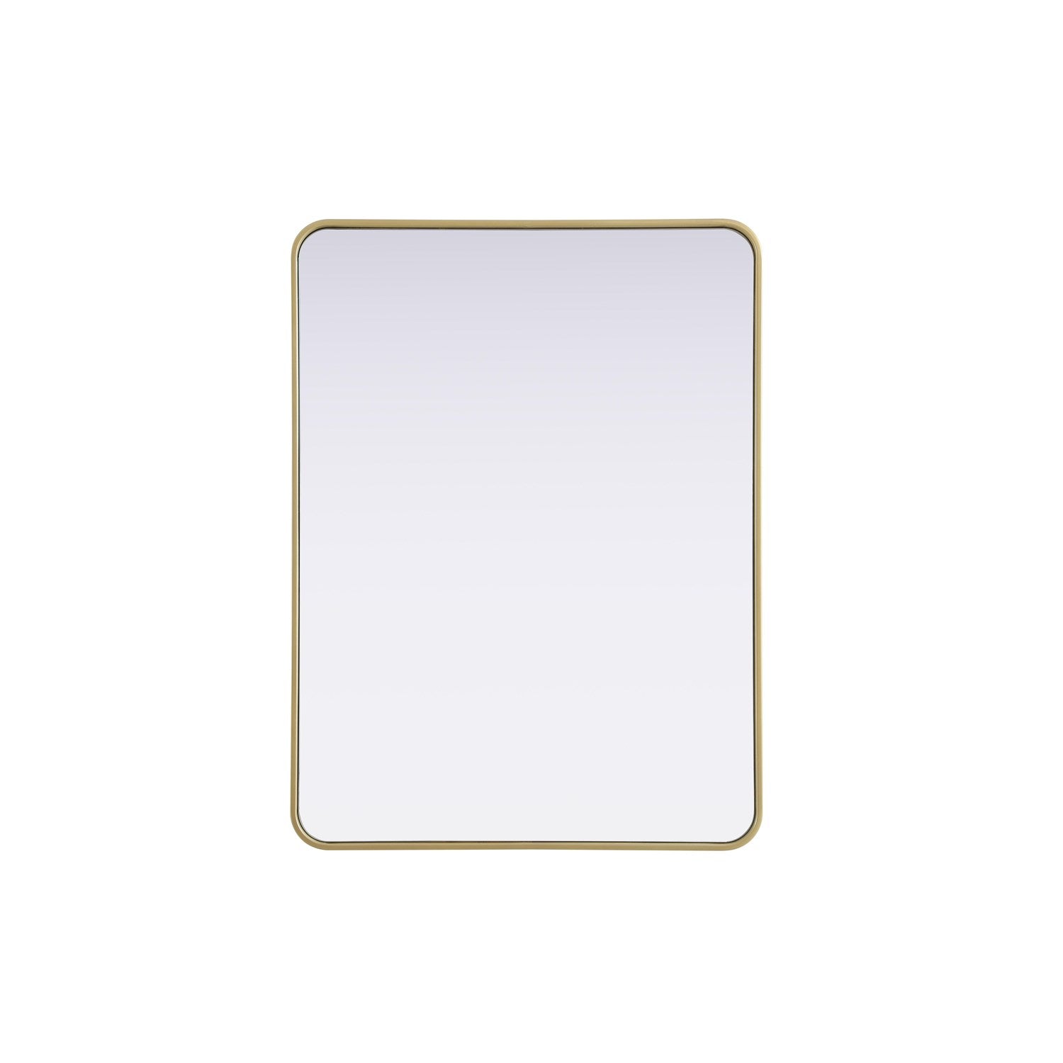 Contour Metal Rectangle Mirror 30X40 In Brass by Elegant Decor