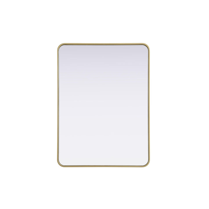 Contour Metal Rectangle Mirror 30X40 In Brass by Elegant Decor