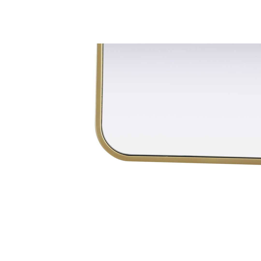 Contour Metal Rectangle Mirror 30X40 In Brass