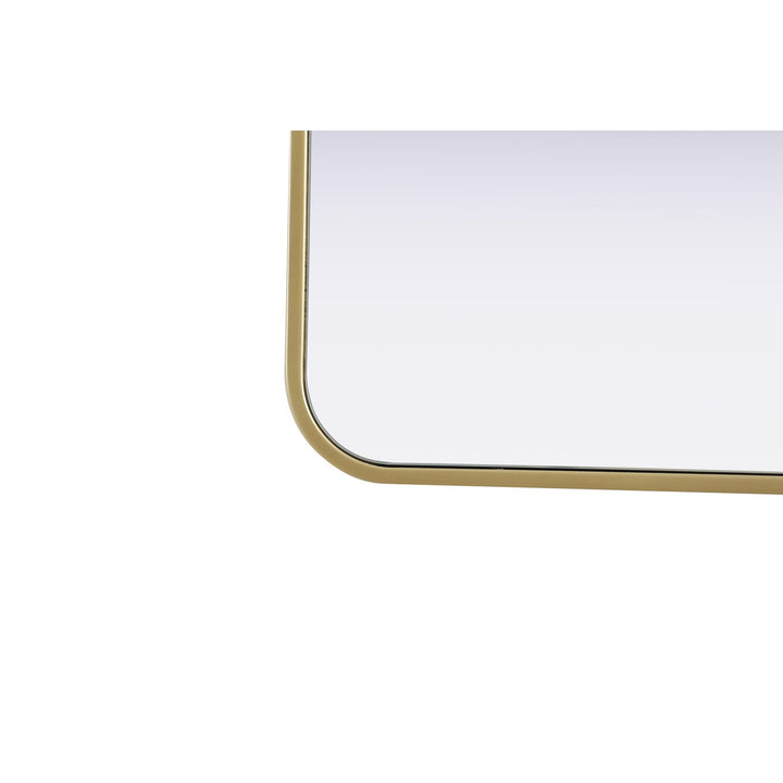 Contour Metal Rectangle Mirror 30X40 In Brass