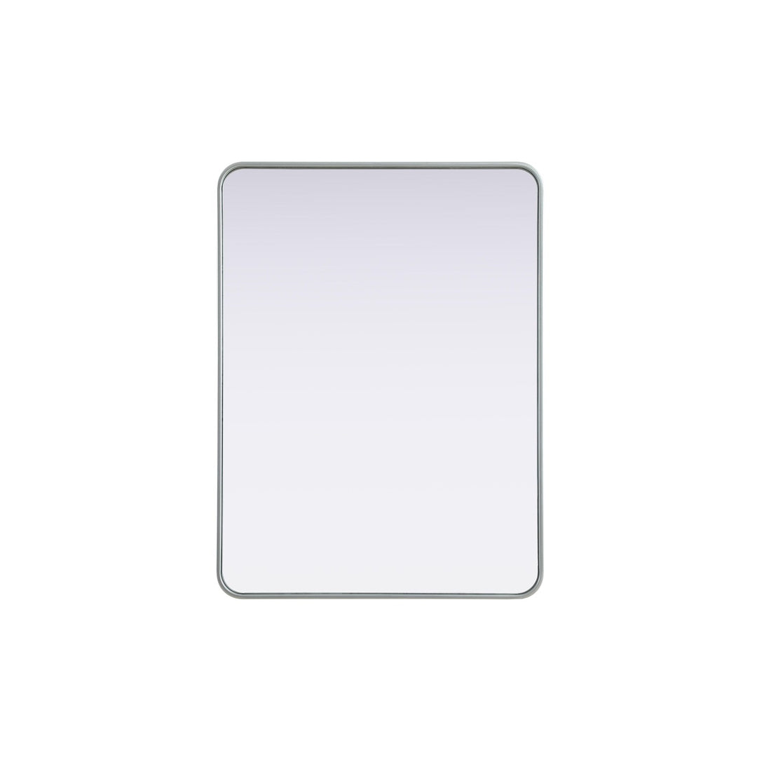Contour Metal Rectangle Mirror 30X40 In Silver by Elegant Decor