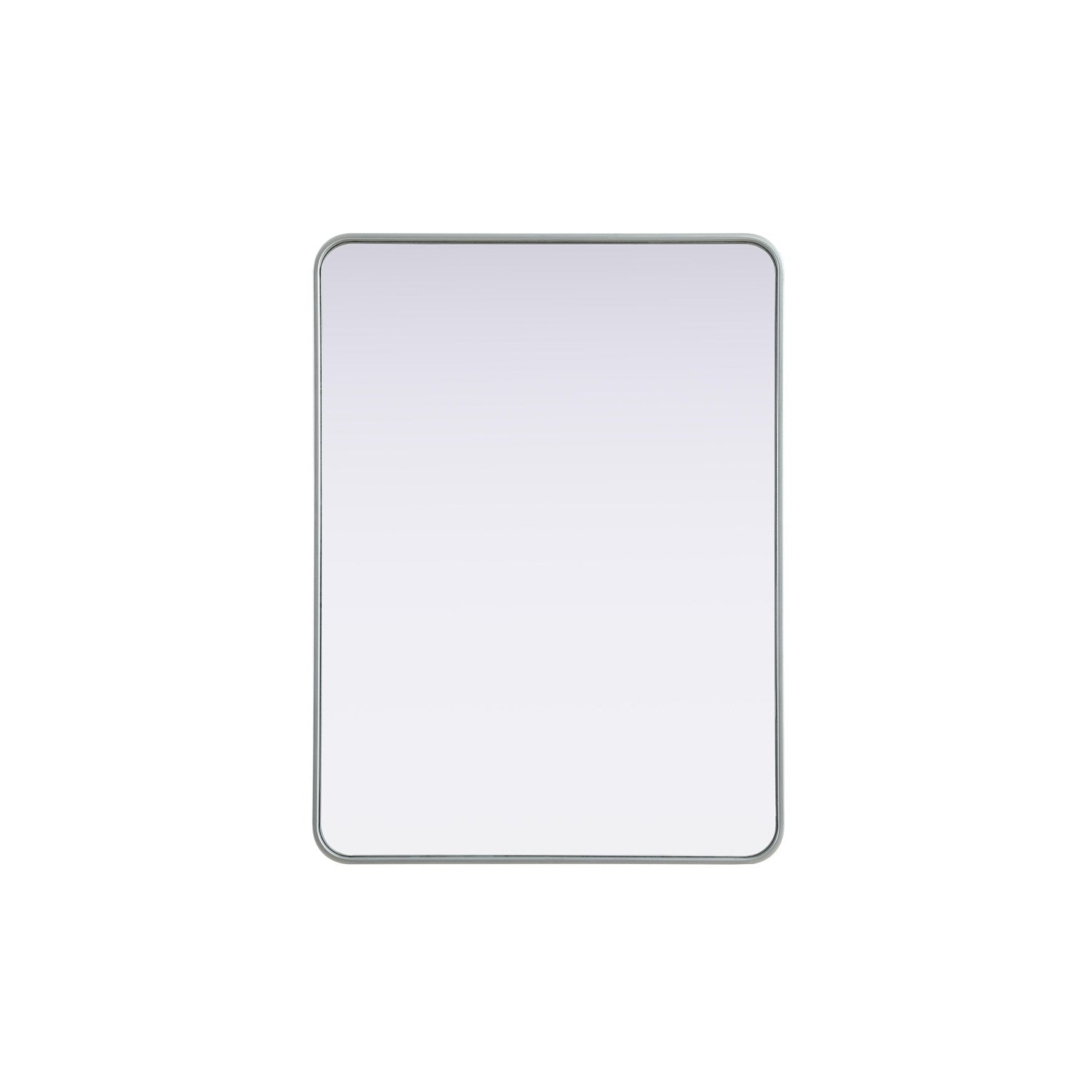 Contour Metal Rectangle Mirror 30X40 In Silver by Elegant Decor