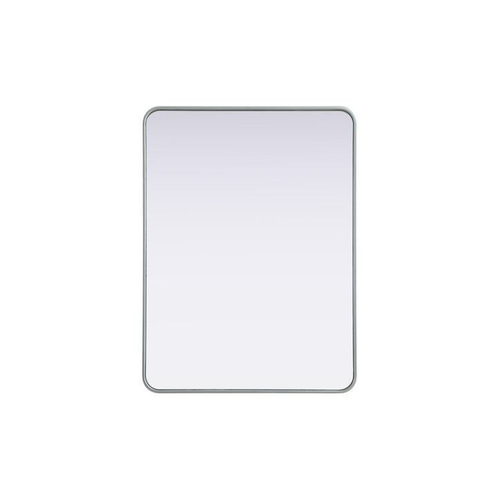 Contour Metal Rectangle Mirror 30X40 In Silver by Elegant Decor