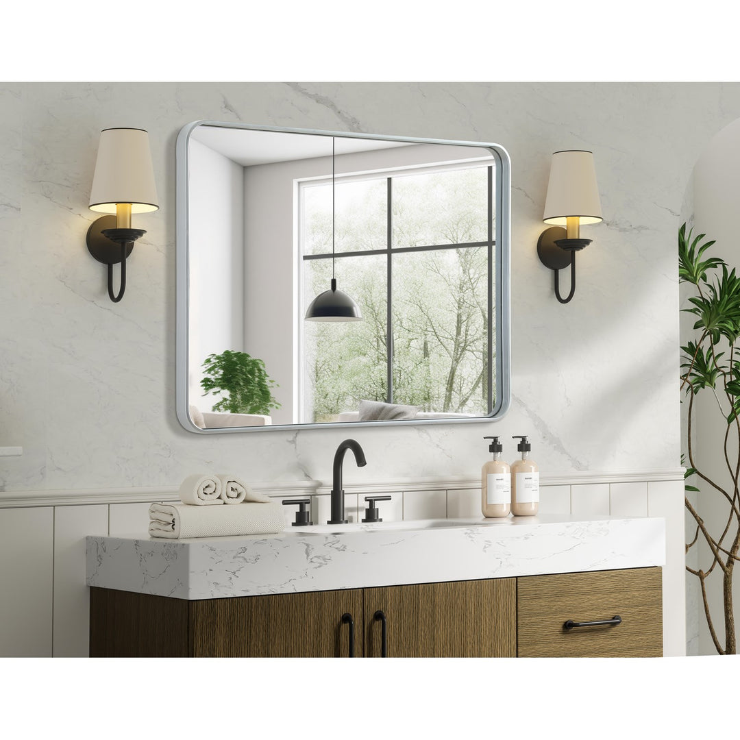Contour Metal Rectangle Mirror 30X40 In Silver