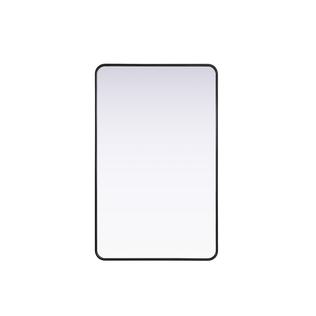 Contour Metal Rectangle Mirror 30X48 In Black by Elegant Decor