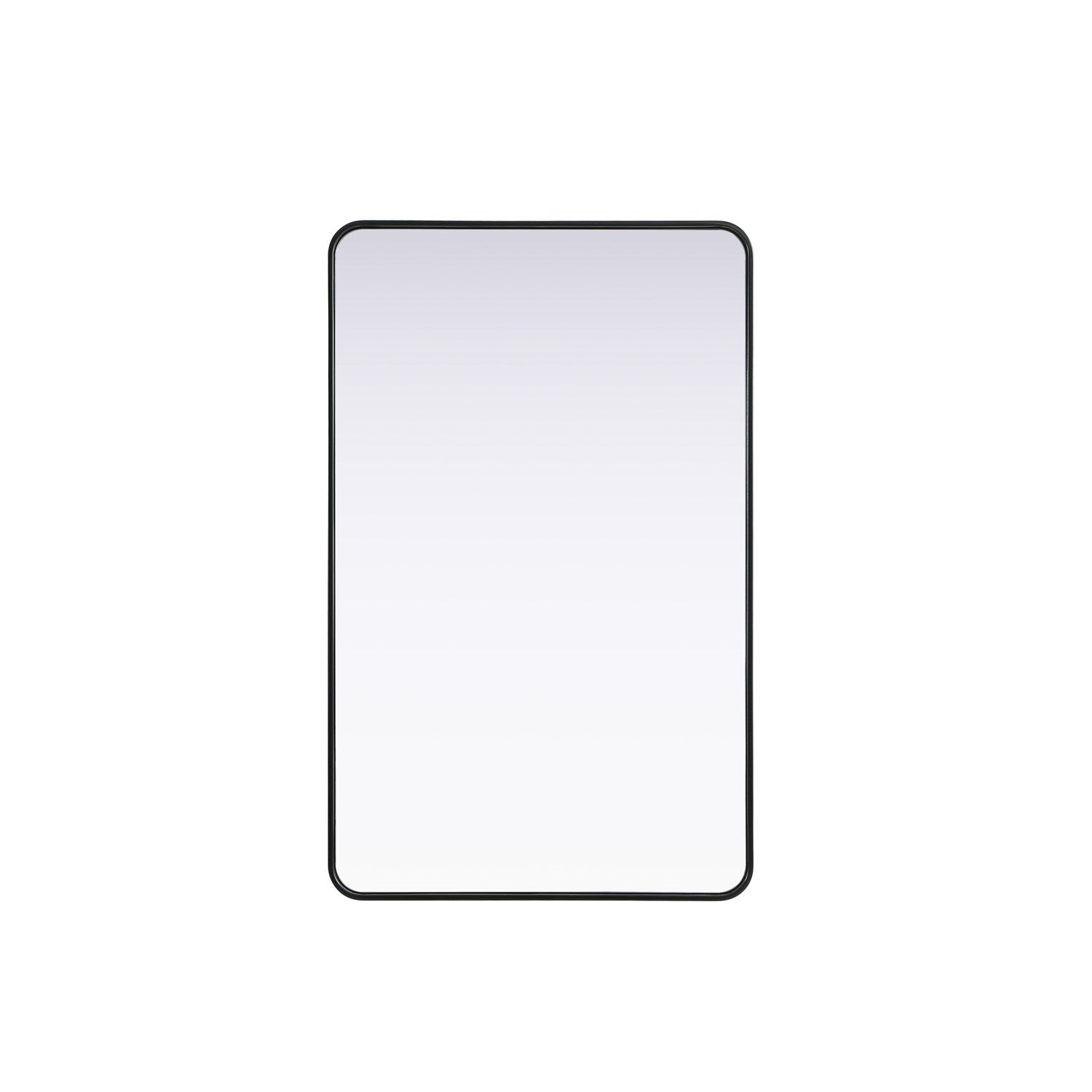 Contour Metal Rectangle Mirror 30X48 In Black by Elegant Decor