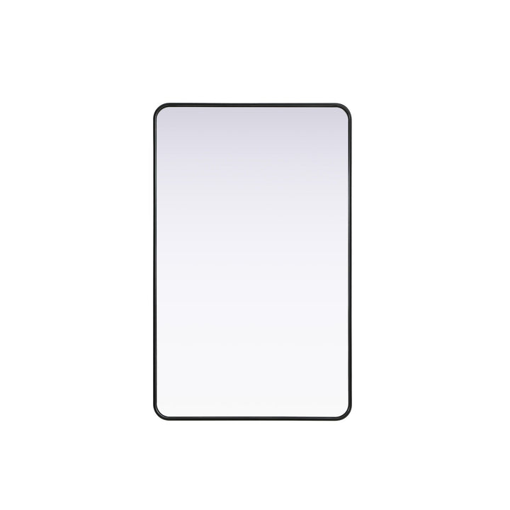 Contour Metal Rectangle Mirror 30X48 In Black by Elegant Decor