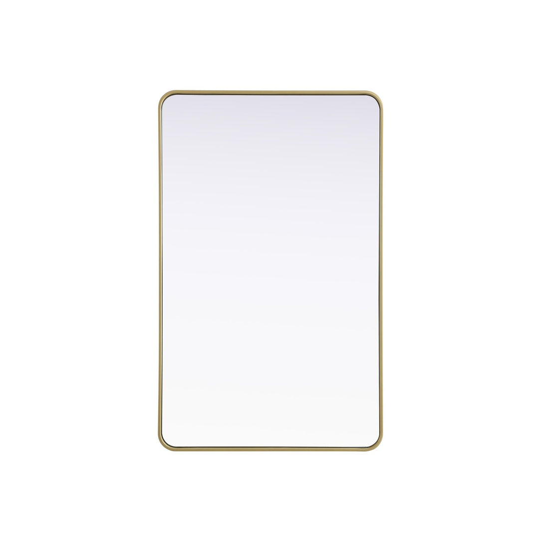 Contour Metal Rectangle Mirror 30X48 In Brass by Elegant Decor