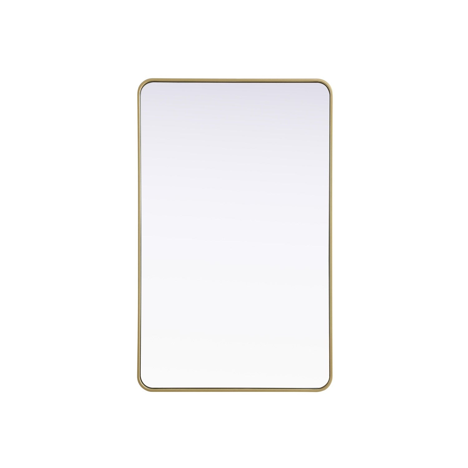 Contour Metal Rectangle Mirror 30X48 In Brass by Elegant Decor