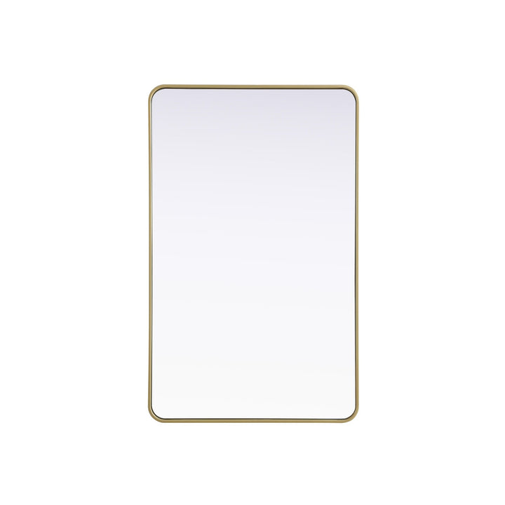Contour Metal Rectangle Mirror 30X48 In Brass by Elegant Decor