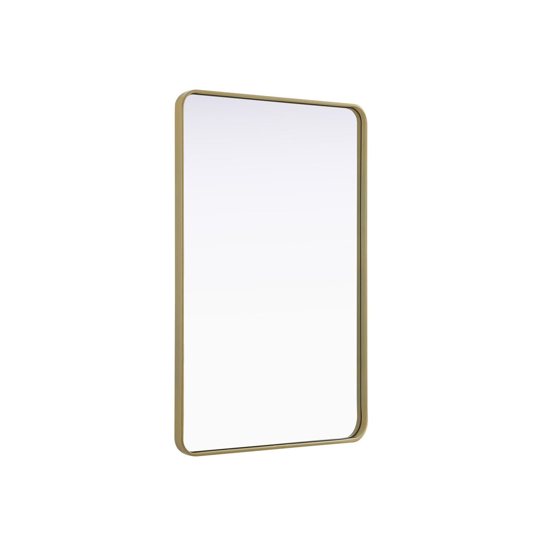 Contour Metal Rectangle Mirror 30X48 In Brass