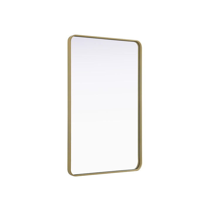 Contour Metal Rectangle Mirror 30X48 In Brass