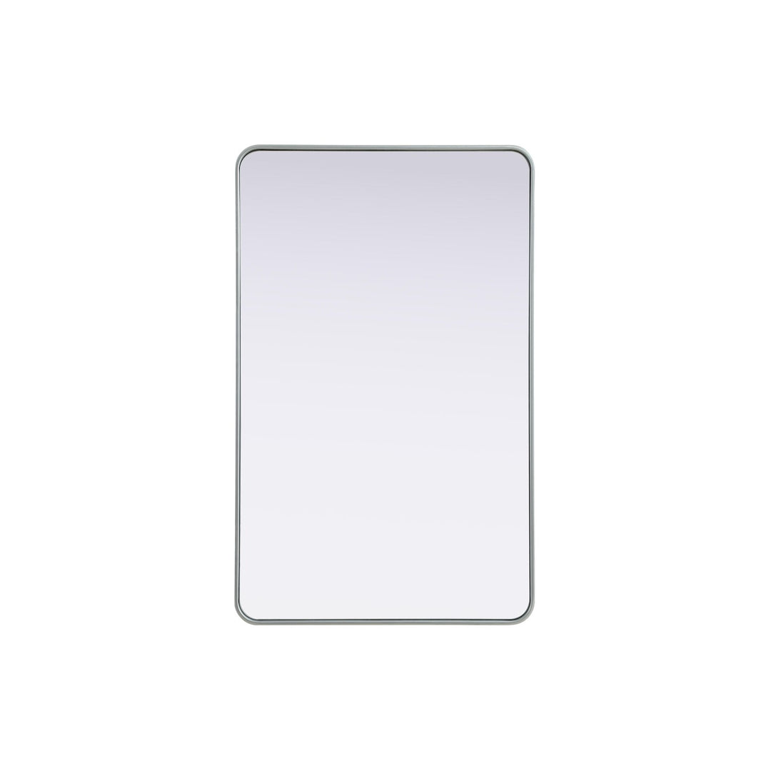 Contour Metal Rectangle Mirror 30X48 In Silver by Elegant Decor