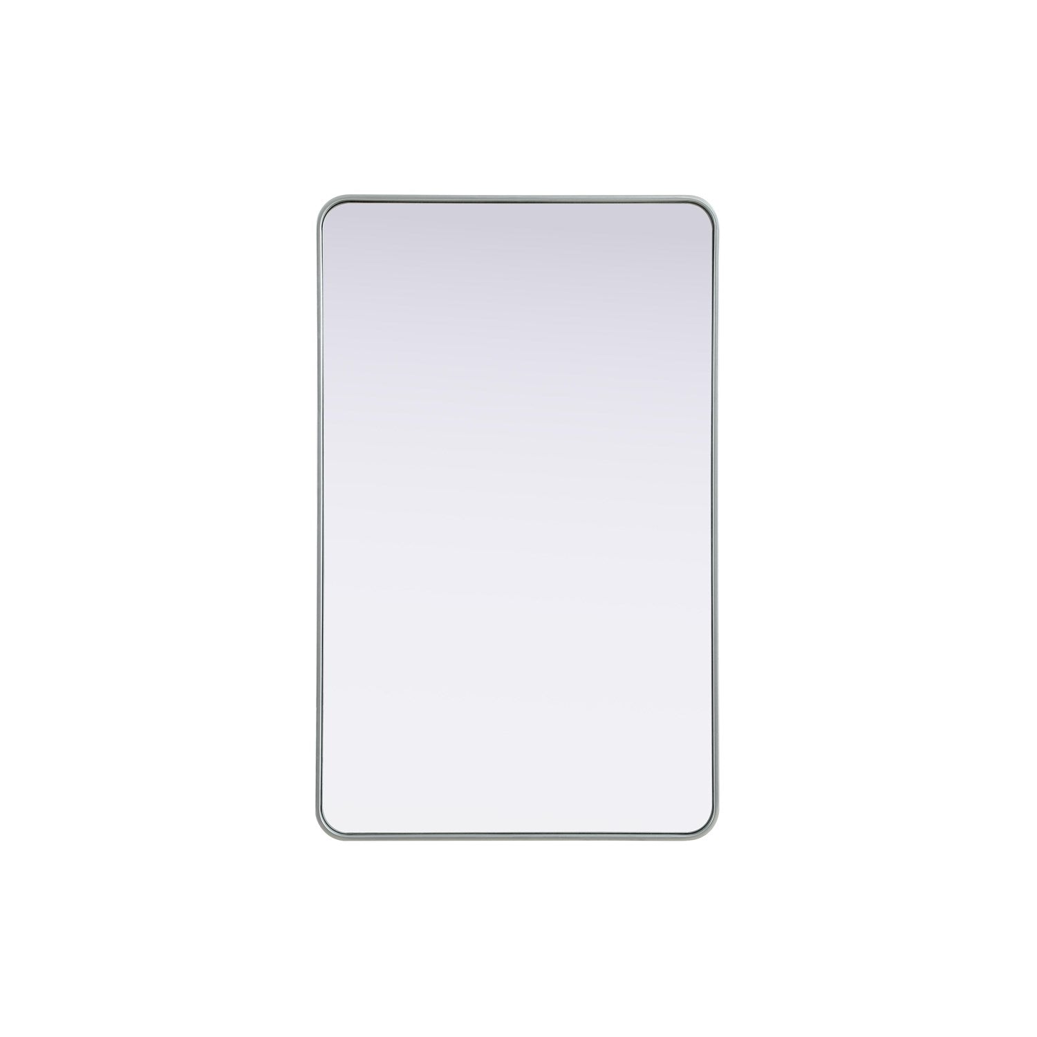 Contour Metal Rectangle Mirror 30X48 In Silver by Elegant Decor