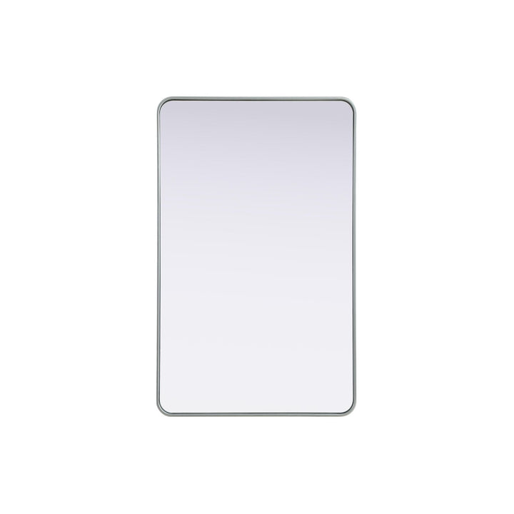 Contour Metal Rectangle Mirror 30X48 In Silver by Elegant Decor