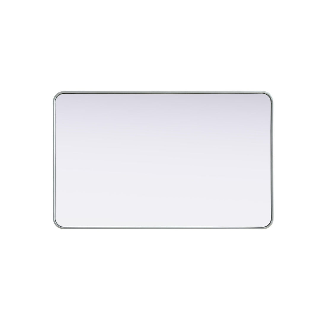 Contour Metal Rectangle Mirror 30X48 In Silver