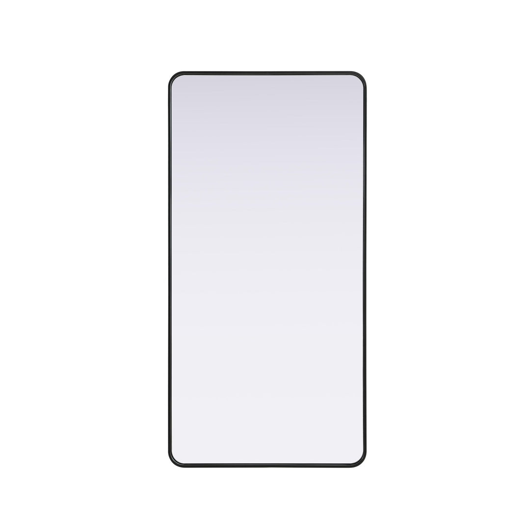 Contour Metal Rectangle Mirror 30X60 In Black by Elegant Decor