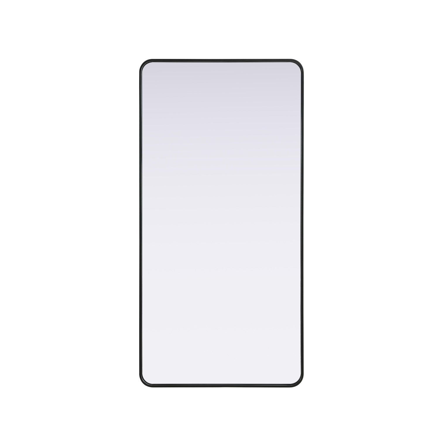 Contour Metal Rectangle Mirror 30X60 In Black by Elegant Decor