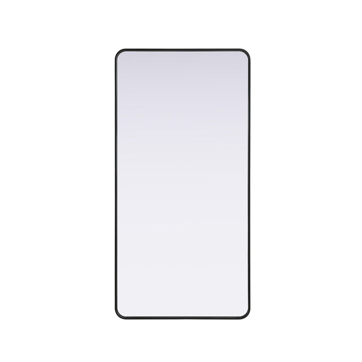 Contour Metal Rectangle Mirror 30X60 In Black by Elegant Decor