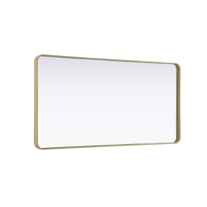 Contour Metal Rectangle Mirror 30X60 In Brass