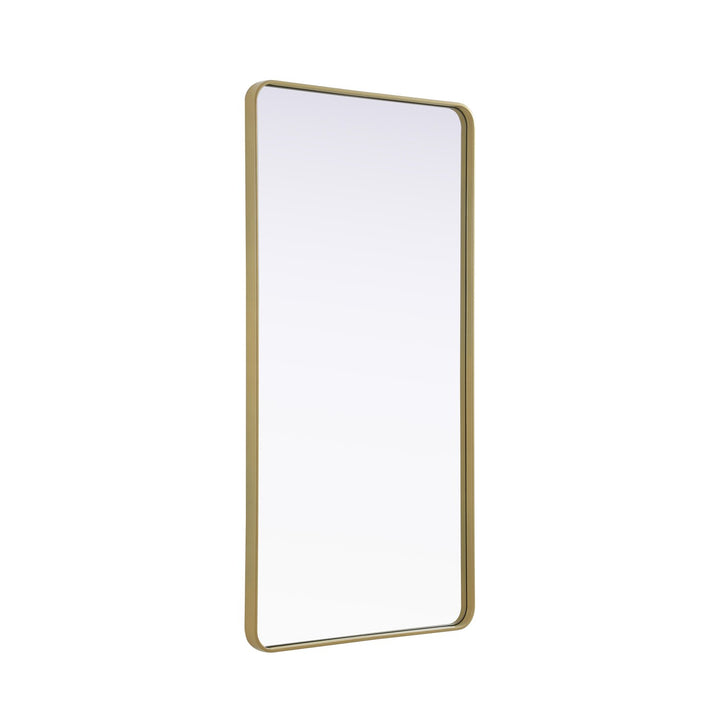 Contour Metal Rectangle Mirror 30X60 In Brass