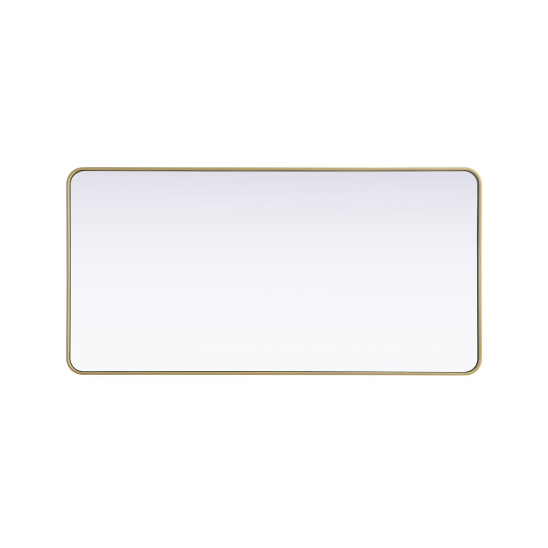 Contour Metal Rectangle Mirror 30X60 In Brass